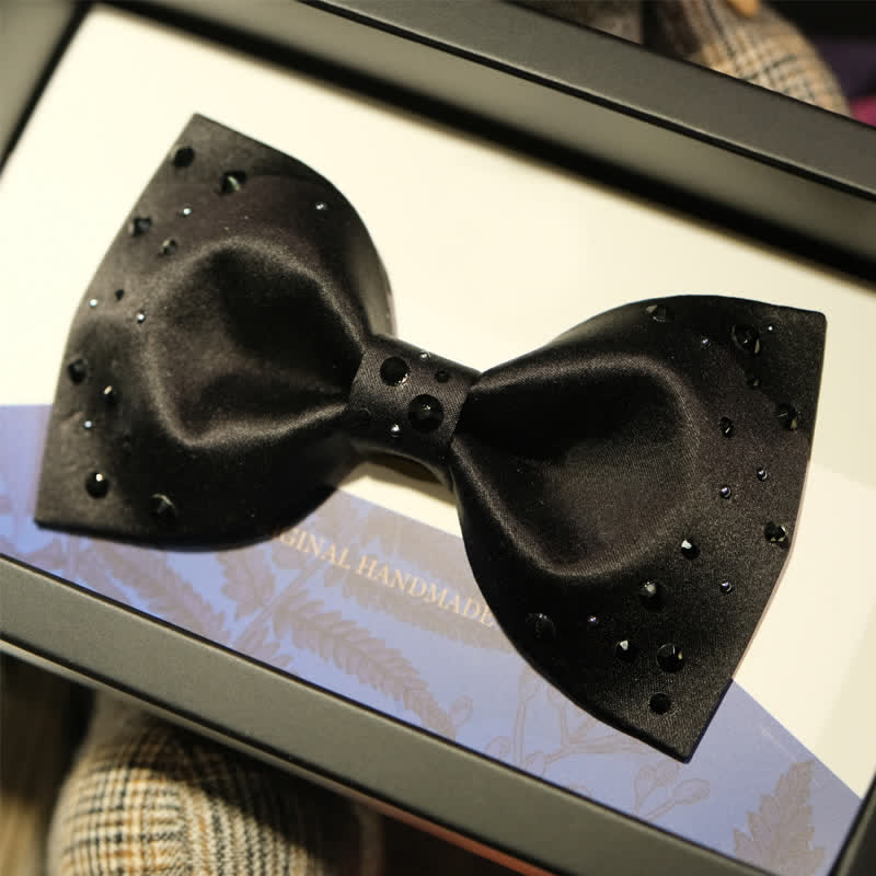 Men's Sparkly Rhinestone Starry Galaxy Bow Tie - Image 9