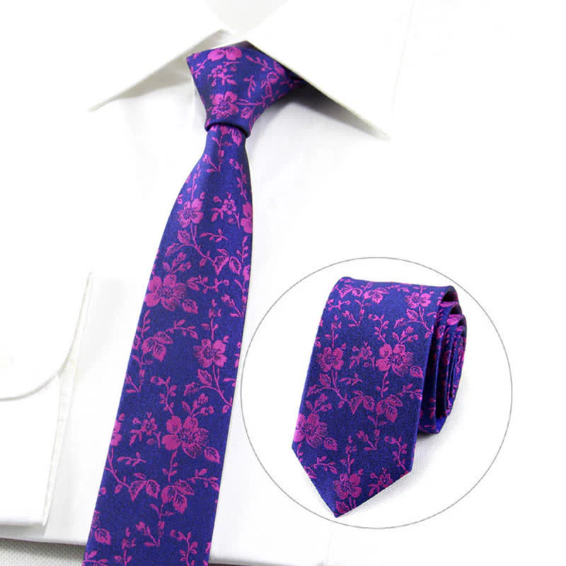 Men's Spring Time Tiny Floral Necktie - Image 7