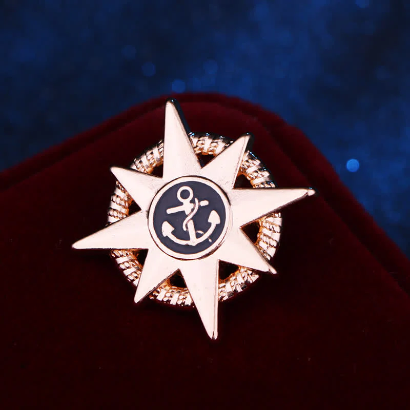 Men's Star Ship Anchor Brooch - Image 3