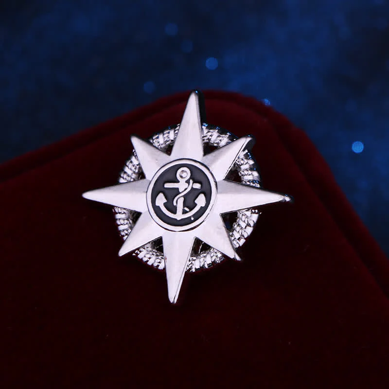Men's Star Ship Anchor Brooch - Image 7
