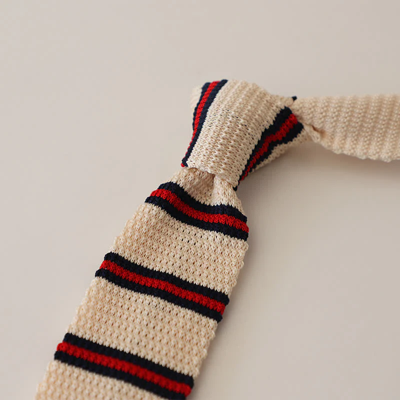 Men's Striped Narrow Suit Knitted Necktie - Image 13