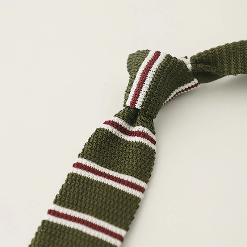Men's Striped Narrow Suit Knitted Necktie - Image 9
