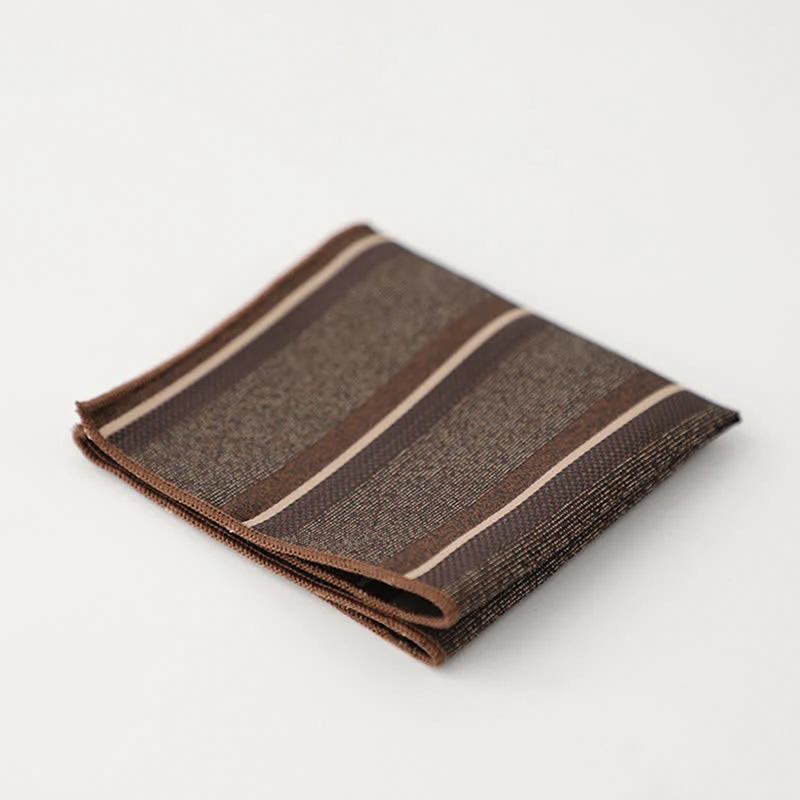 Men's Striped Small Square Printed Business Pocket Square - Image 10