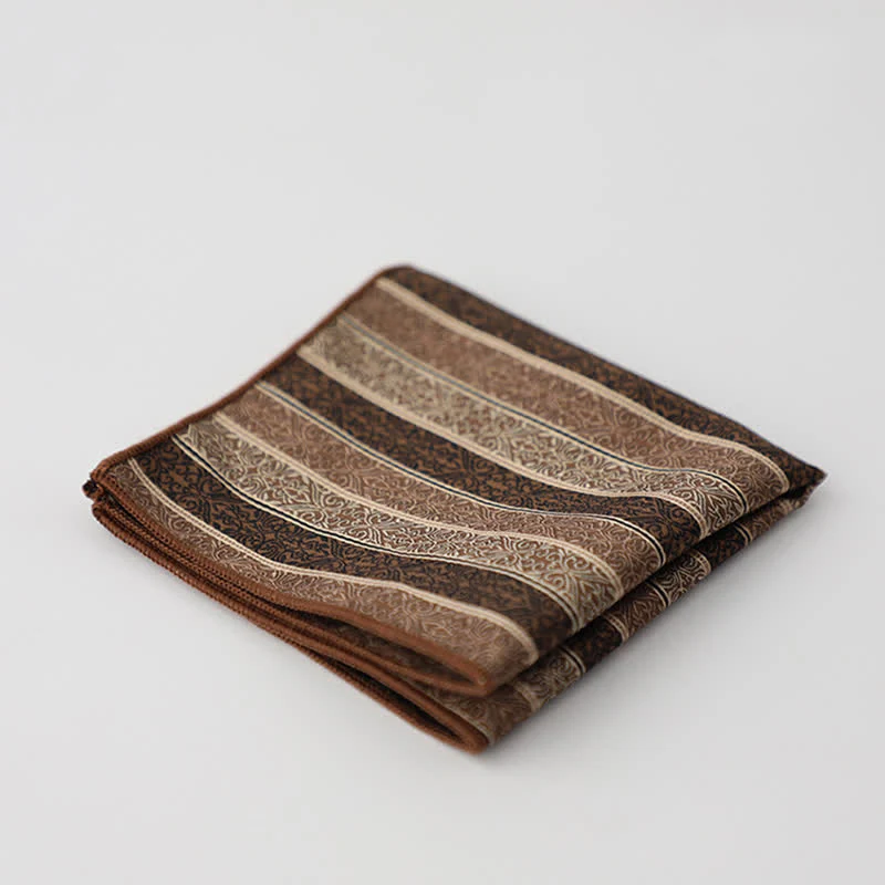 Men's Striped Small Square Printed Business Pocket Square - Image 16