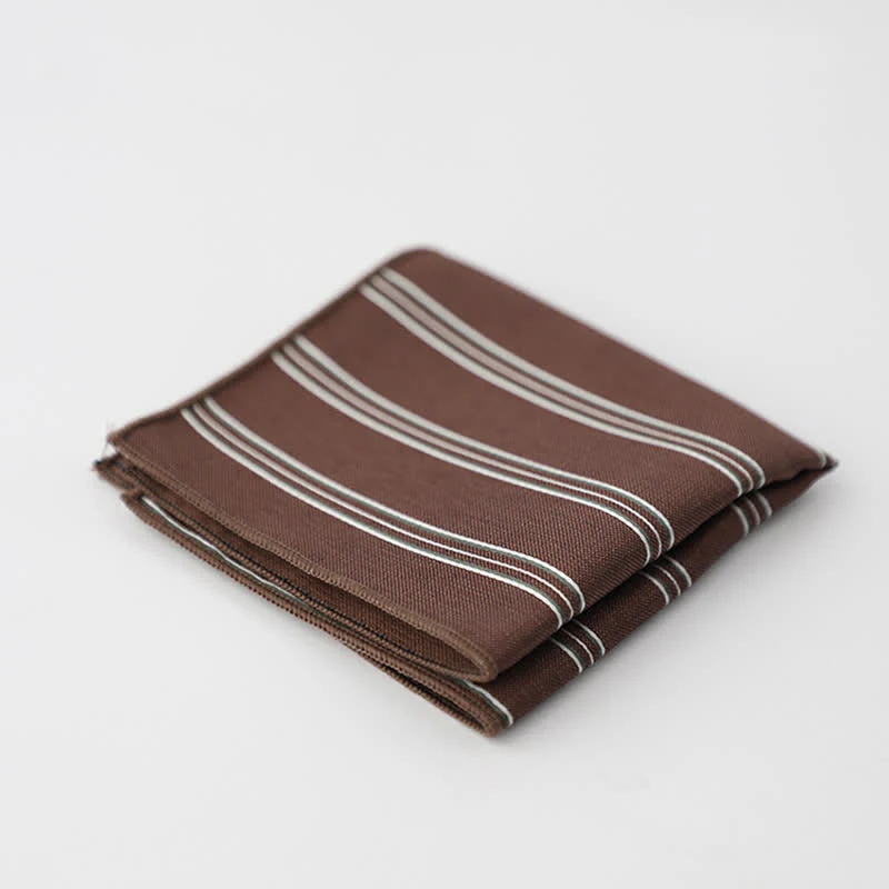 Men's Striped Small Square Printed Business Pocket Square - Image 17