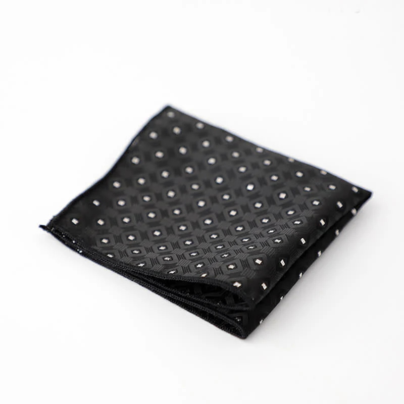 Men's Striped Small Square Printed Business Pocket Square - Image 18