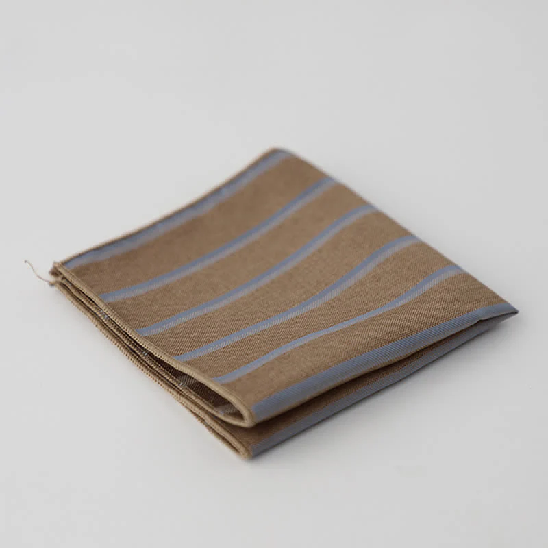 Men's Striped Small Square Printed Business Pocket Square - Image 3