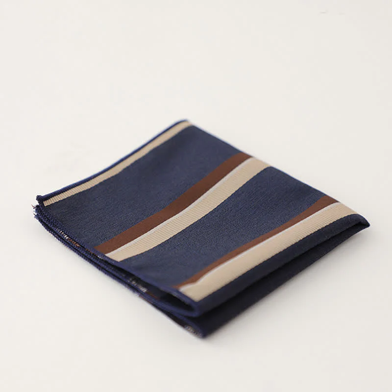 Men's Striped Small Square Printed Business Pocket Square - Image 8