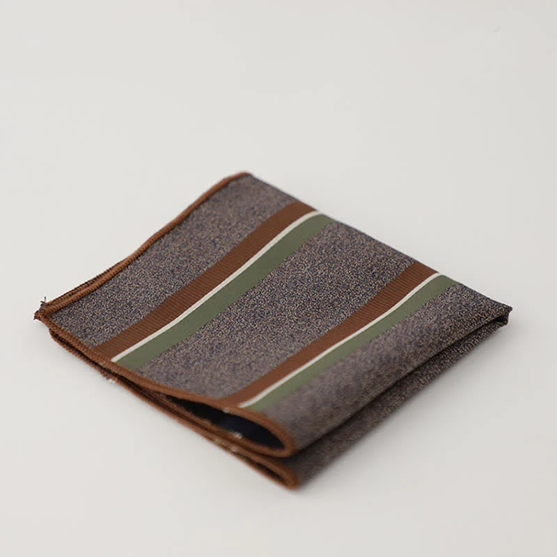 Men's Striped Small Square Printed Business Pocket Square - Image 9