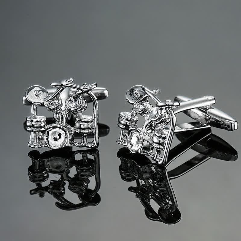 Men's Stylish Music Instrument Note Cufflinks - Image 11