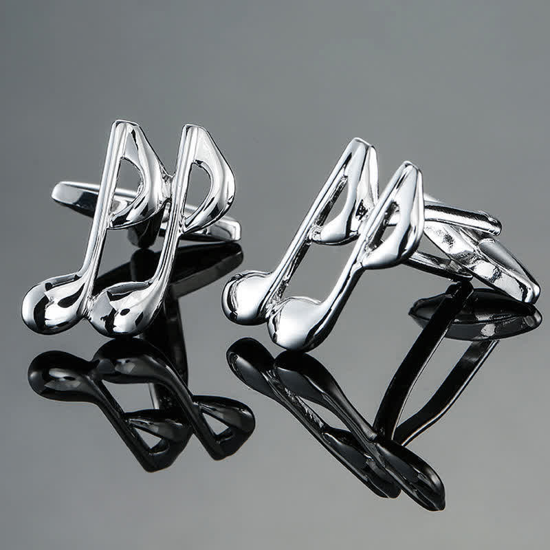 Men's Stylish Music Instrument Note Cufflinks - Image 15