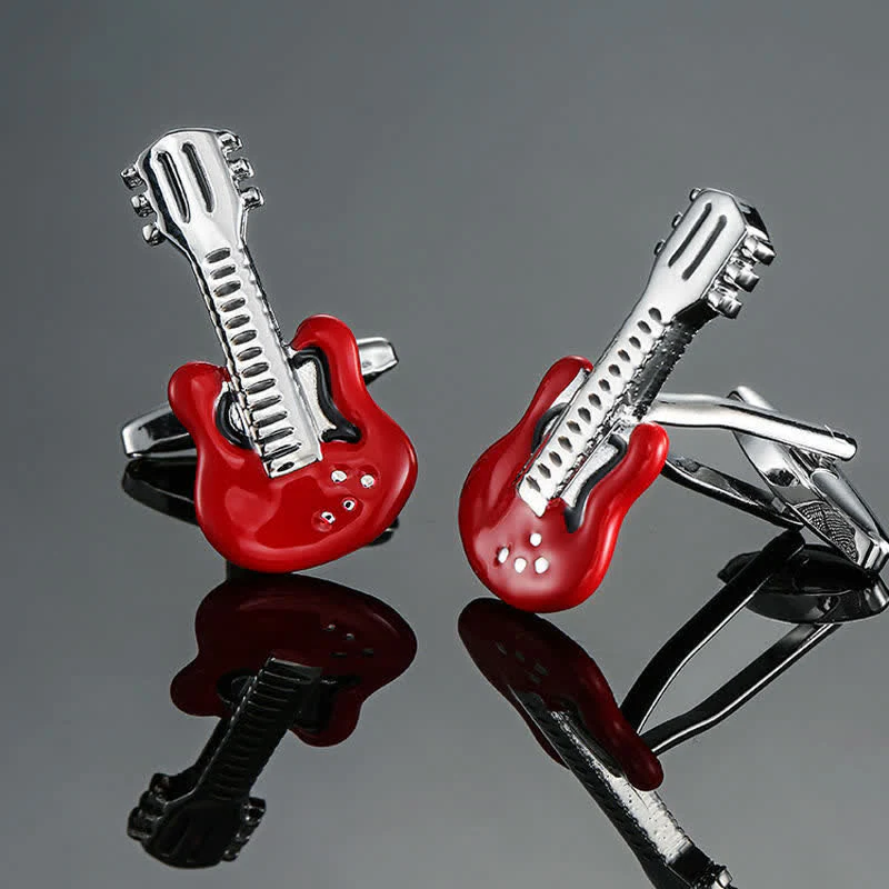 Men's Stylish Music Instrument Note Cufflinks - Image 17