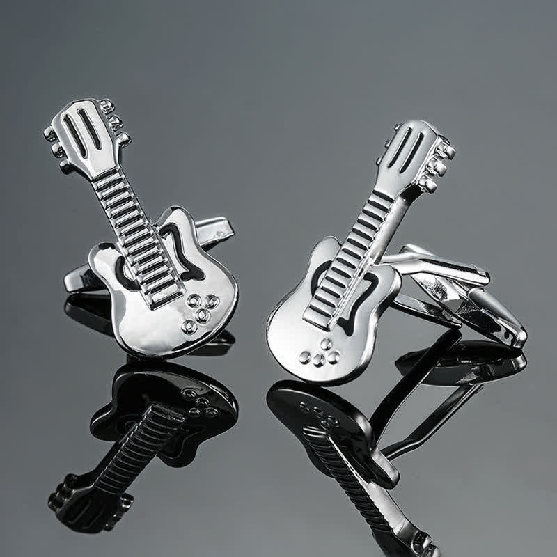Men's Stylish Music Instrument Note Cufflinks - Image 18