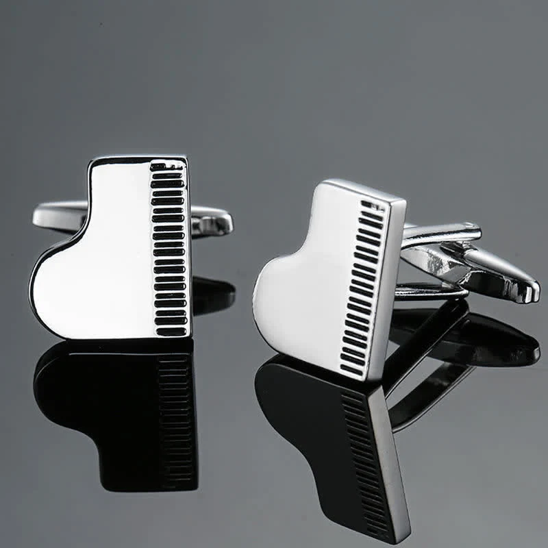 Men's Stylish Music Instrument Note Cufflinks - Image 20