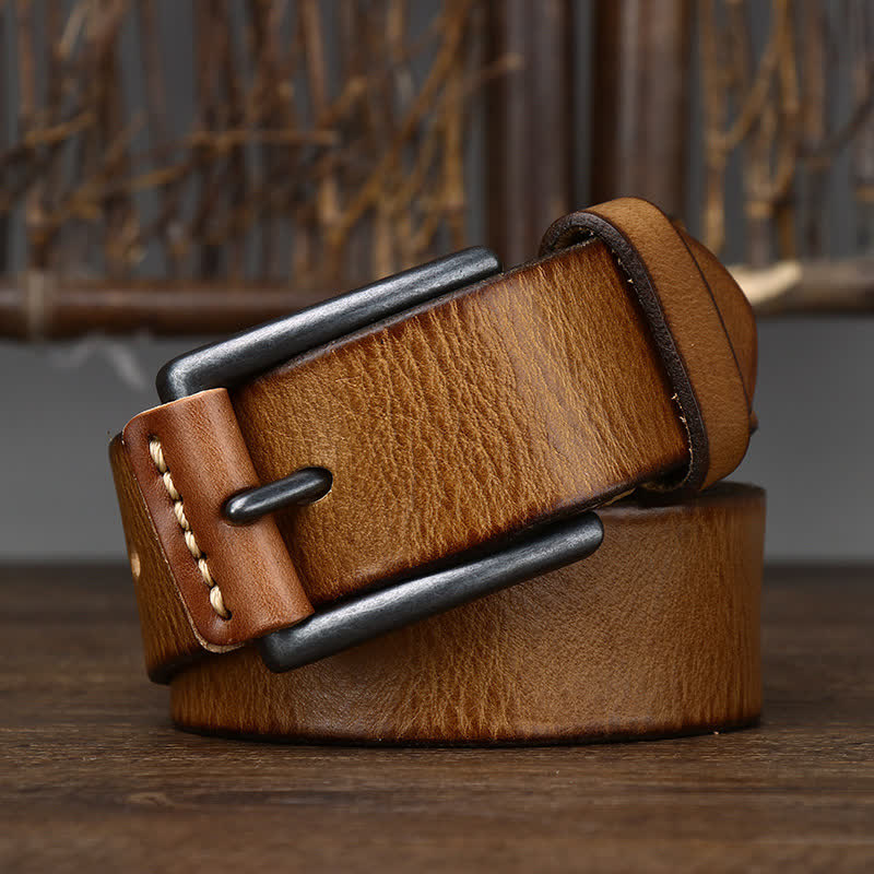 Men's Stylish Retro Glossy Cowboy Leather Belt - Image 3