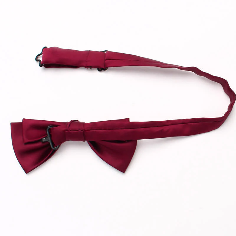 Men's Stylish Solid Color Unique Double Layered Bow Tie - Image 5