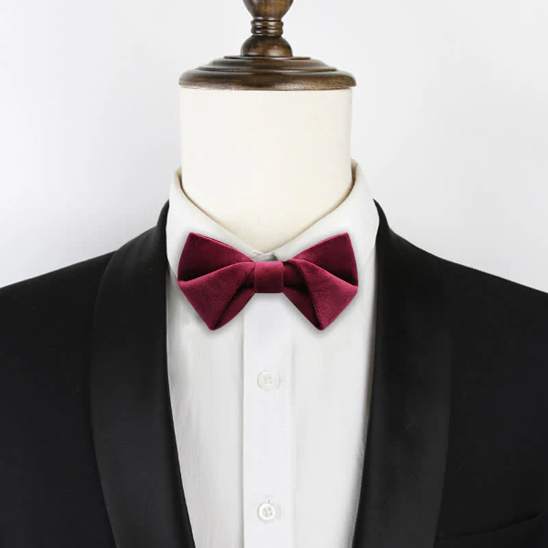 Men's Stylish Twist Velvet Bow Tie - Image 2