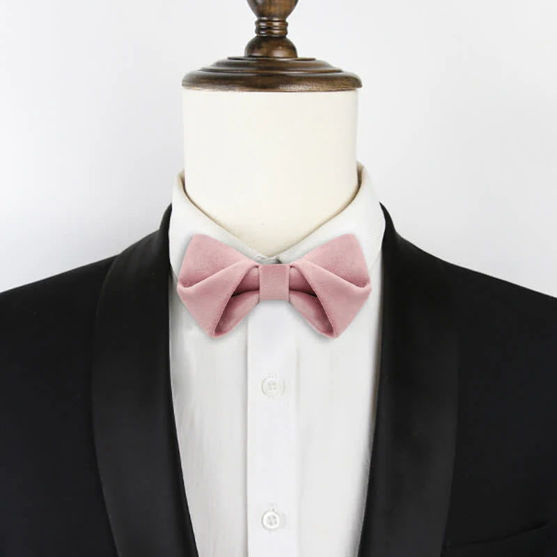 Men's Stylish Twist Velvet Bow Tie - Image 5