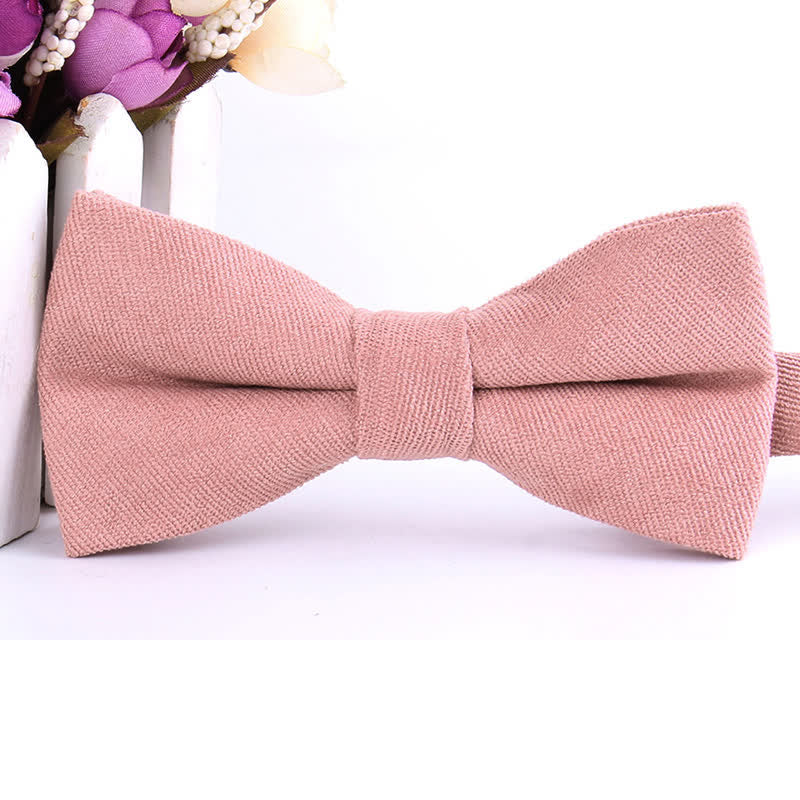 Men's Suede Solid Candy Color Formal Bow Tie - Image 10
