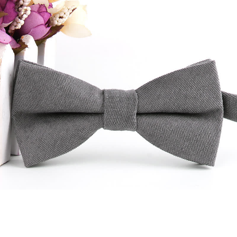 Men's Suede Solid Candy Color Formal Bow Tie - Image 20