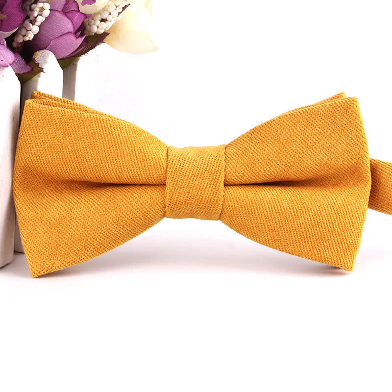 Men's Suede Solid Candy Color Formal Bow Tie - Image 8