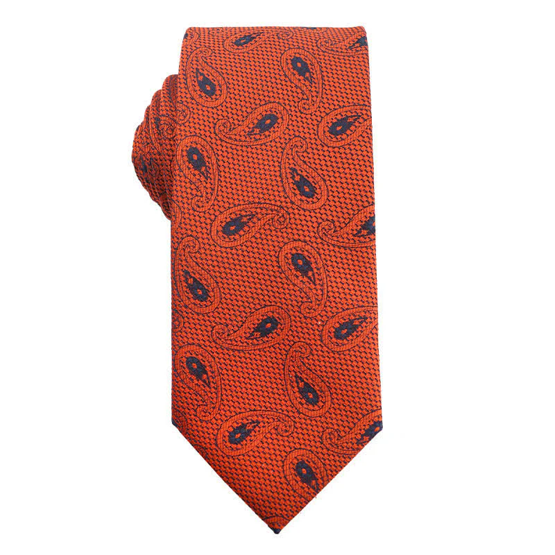 Men's Summer Orange Series Evening Dress Accessories Necktie - Image 8