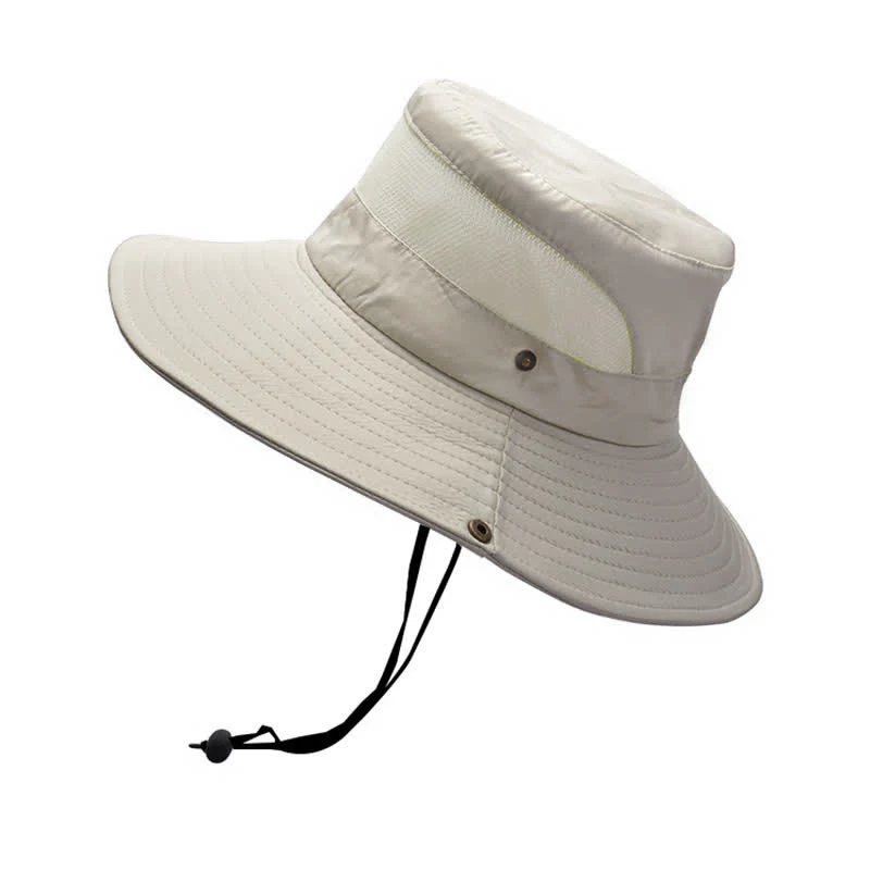 Men's Summer Sun Block Beach Travel Bucket Hat - Image 13