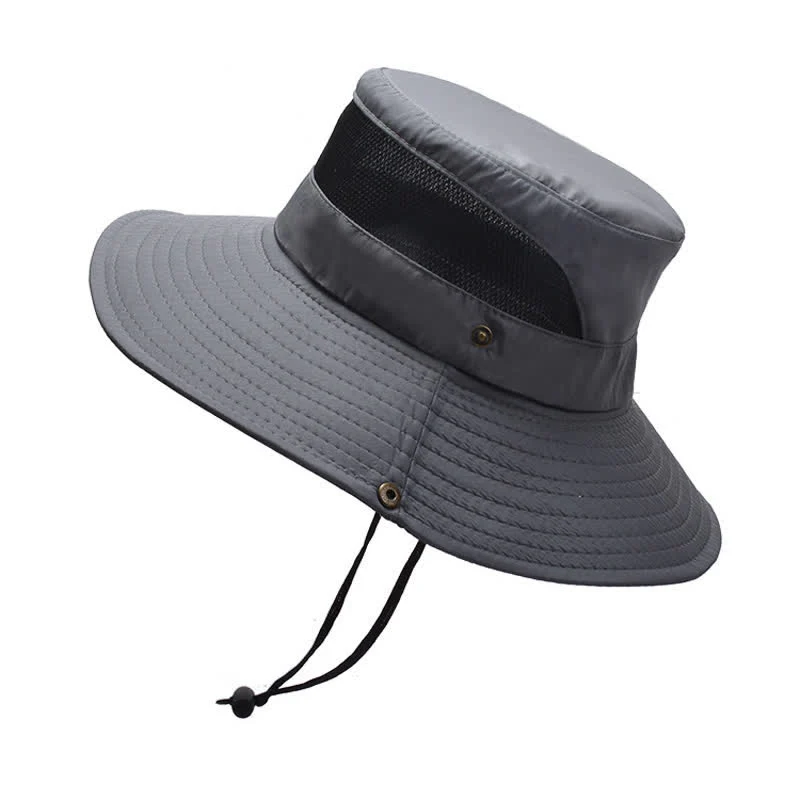 Men's Summer Sun Block Beach Travel Bucket Hat - Image 14
