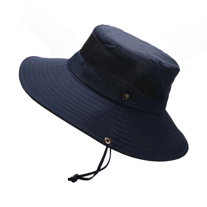 Men's Summer Sun Block Beach Travel Bucket Hat - Image 15