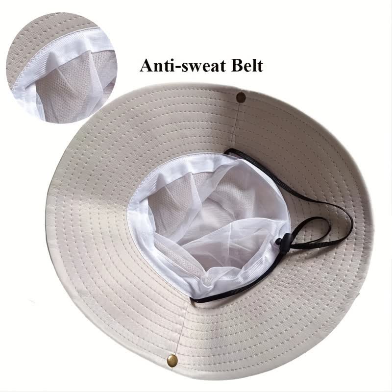 Men's Summer Sun Block Beach Travel Bucket Hat - Image 3