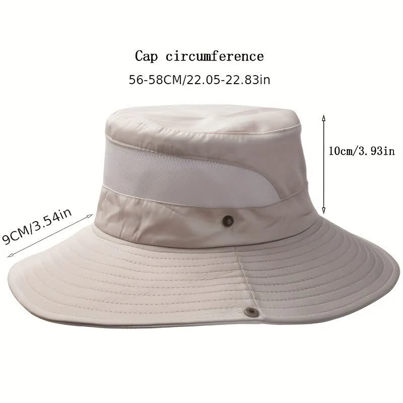 Men's Summer Sun Block Beach Travel Bucket Hat - Image 4