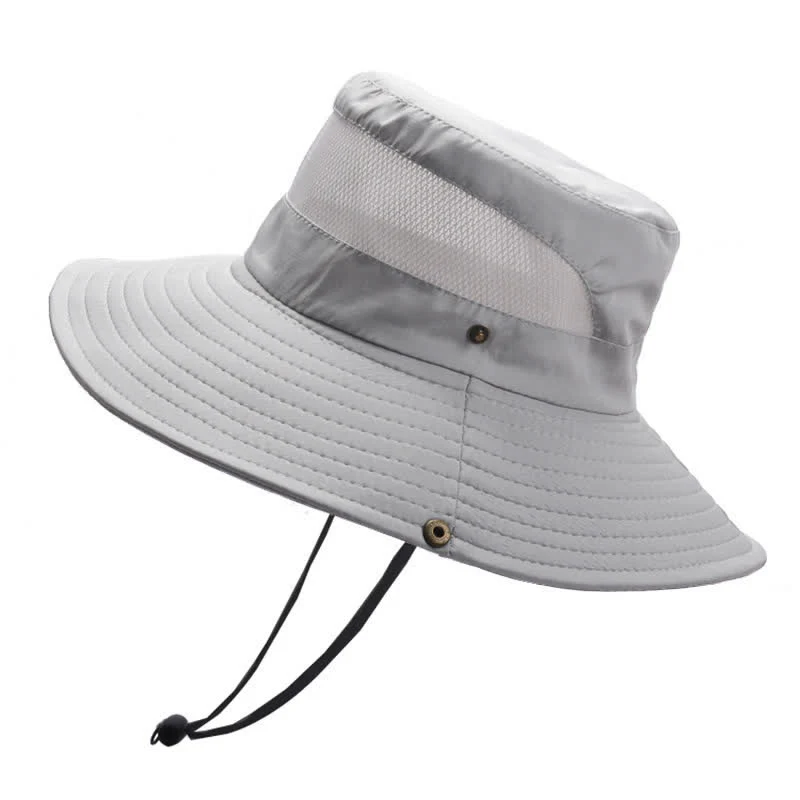 Men's Summer Sun Block Beach Travel Bucket Hat - Image 5