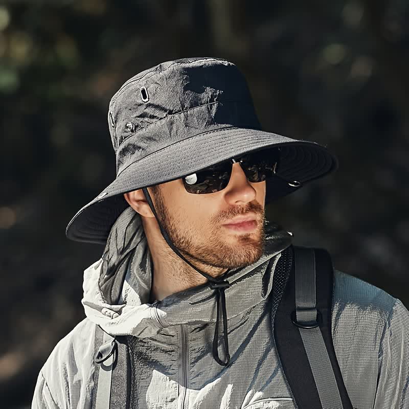 Men's Sunshade Big Brim Mountaineering Bucket Hat - Image 4