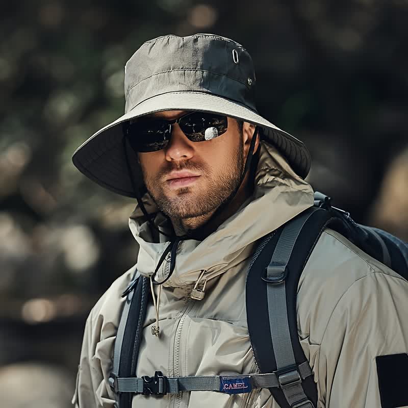 Men's Sunshade Big Brim Mountaineering Bucket Hat - Image 5