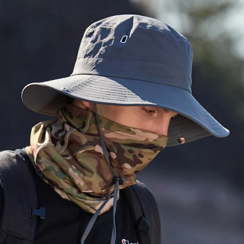 Men's Sunshade Big Brim Mountaineering Bucket Hat - Image 9