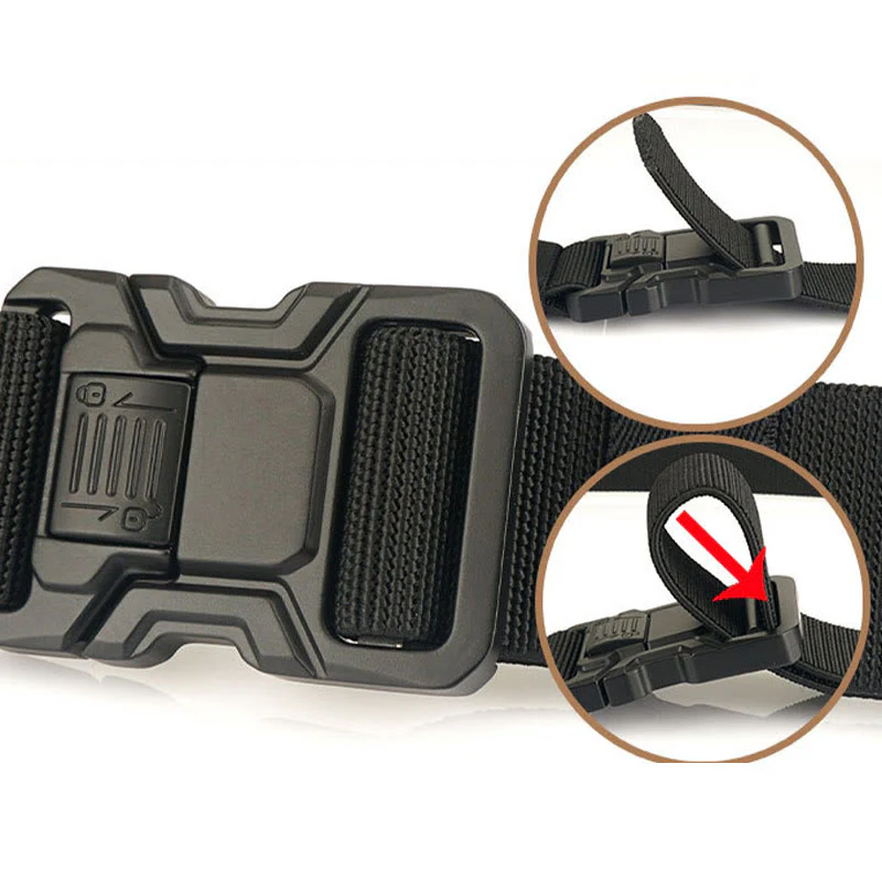 Men's Tactical Belt Elastic Quick Release Nylon Belt - Image 5