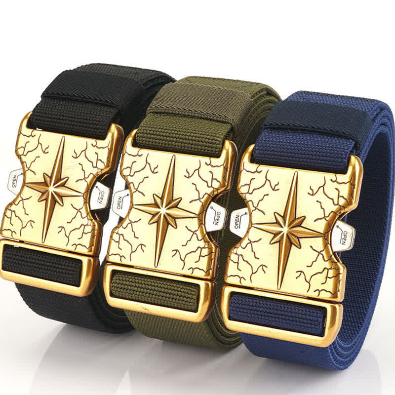 Men's Tactical Quick Release Elastic Canvas Belt - Image 2