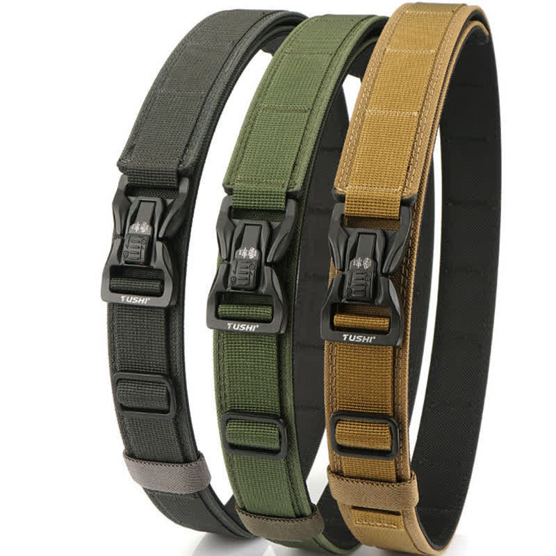 Men's Thickened Double-Locked Quick Release Buckle Tactical Belt - Image 10