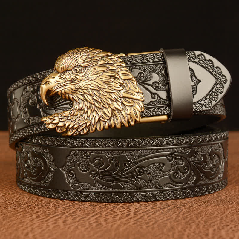 Men's Three-dimensional Eagle Head Leather Belt - Image 10