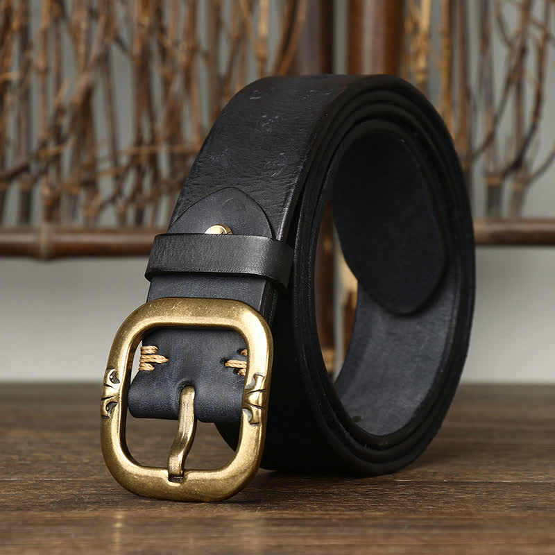 Men's Timeless Anchor Embossing Genuine Leather Belt - Image 11
