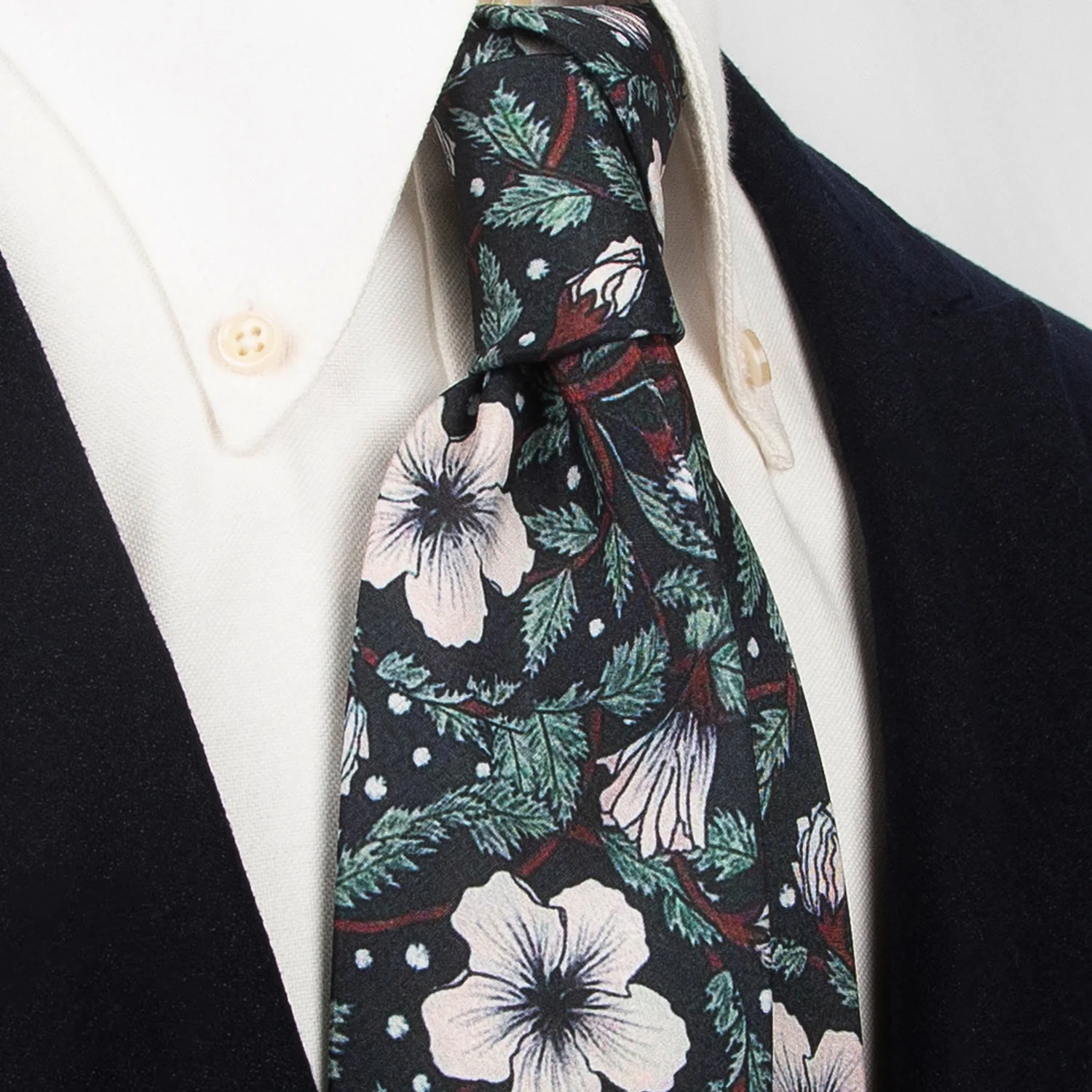 Men's Timeless Style Retro Floral Print Wide Necktie - Image 10