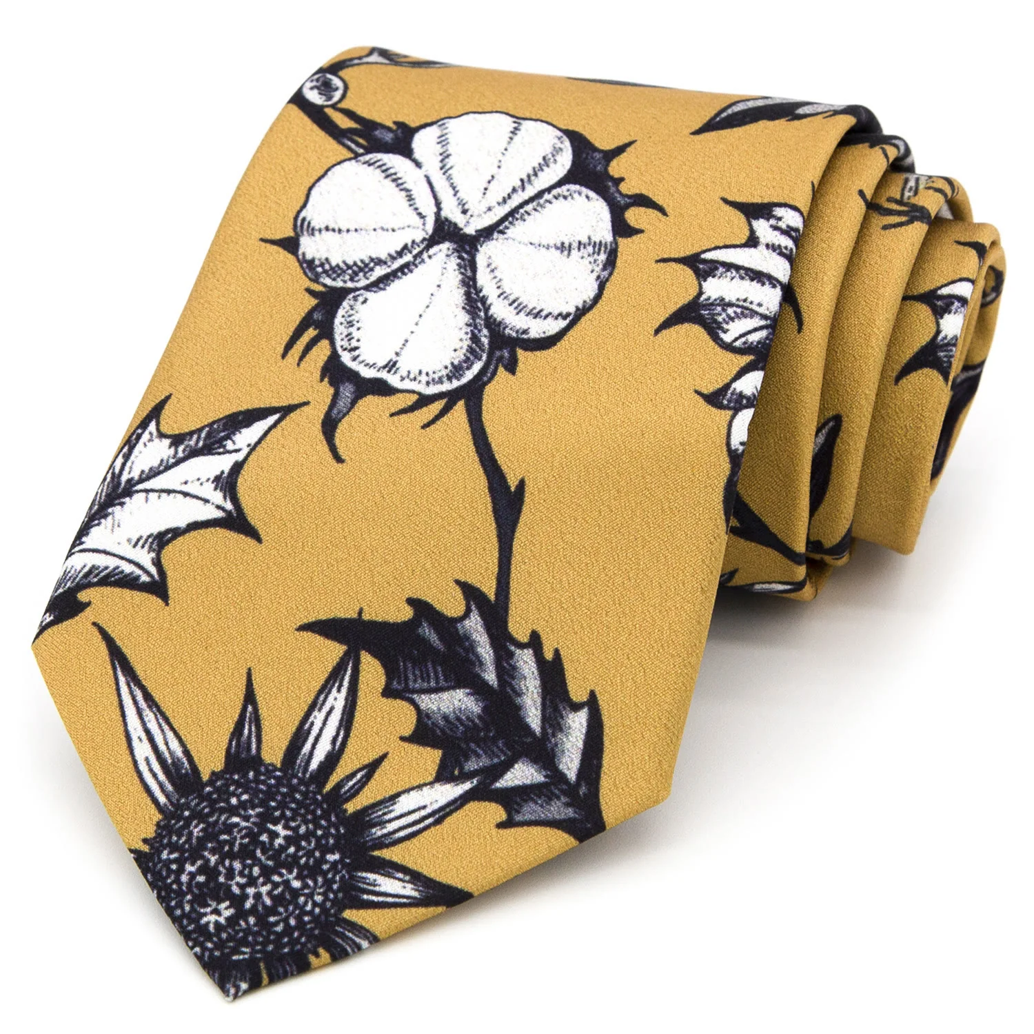 Men's Timeless Style Retro Floral Print Wide Necktie - Image 14