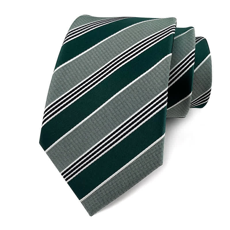 Men's Traditional Repp Striped Office Necktie - Image 14