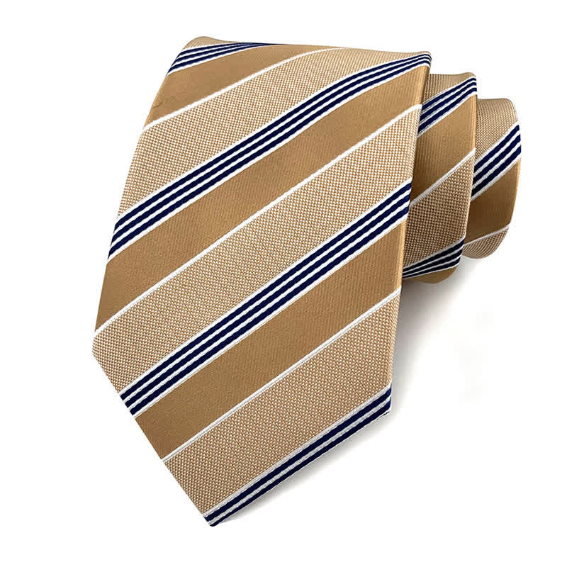 Men's Traditional Repp Striped Office Necktie - Image 16