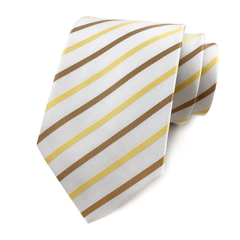 Men's Traditional Repp Striped Office Necktie - Image 22