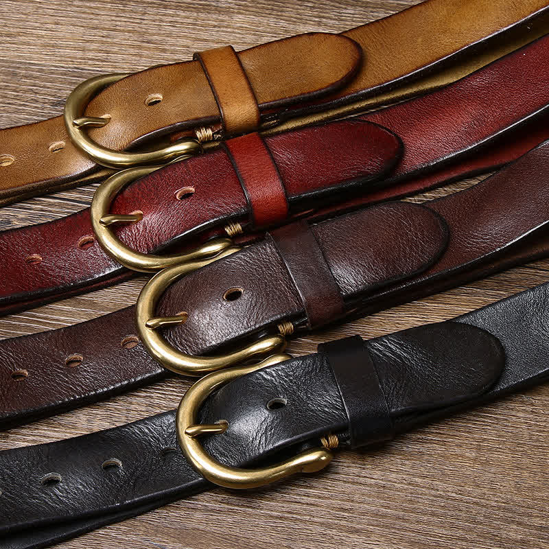 Men's Trend Worn-out Wrinkled Leather Belt - Image 2