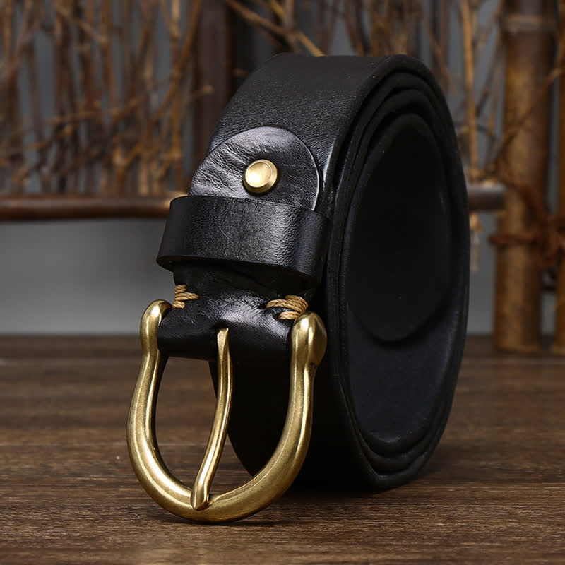 Men's Trend Worn-out Wrinkled Leather Belt - Image 5