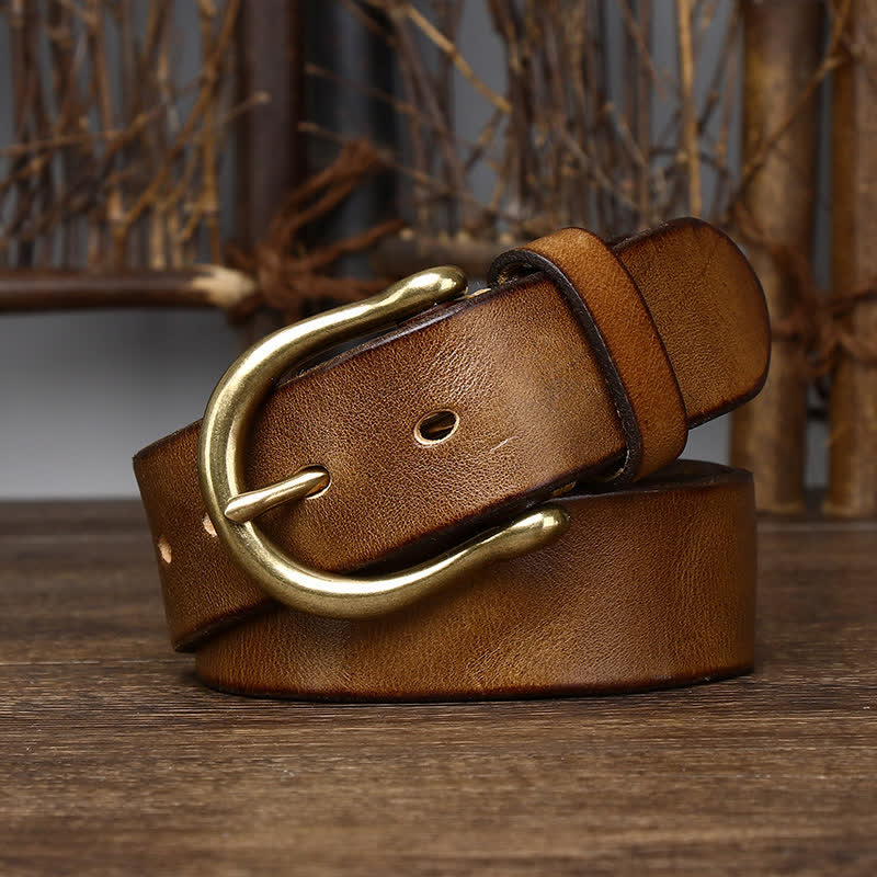 Men's Trend Worn-out Wrinkled Leather Belt - Image 9