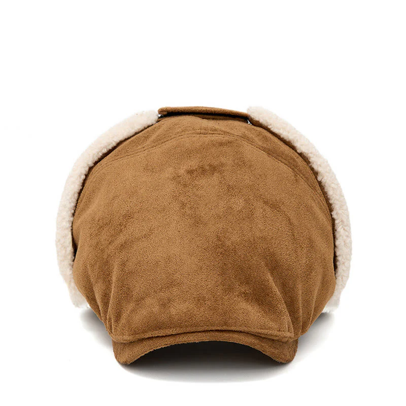 Men's Trendy Cozy Suede Beret Hat With Earmuffs - Image 3