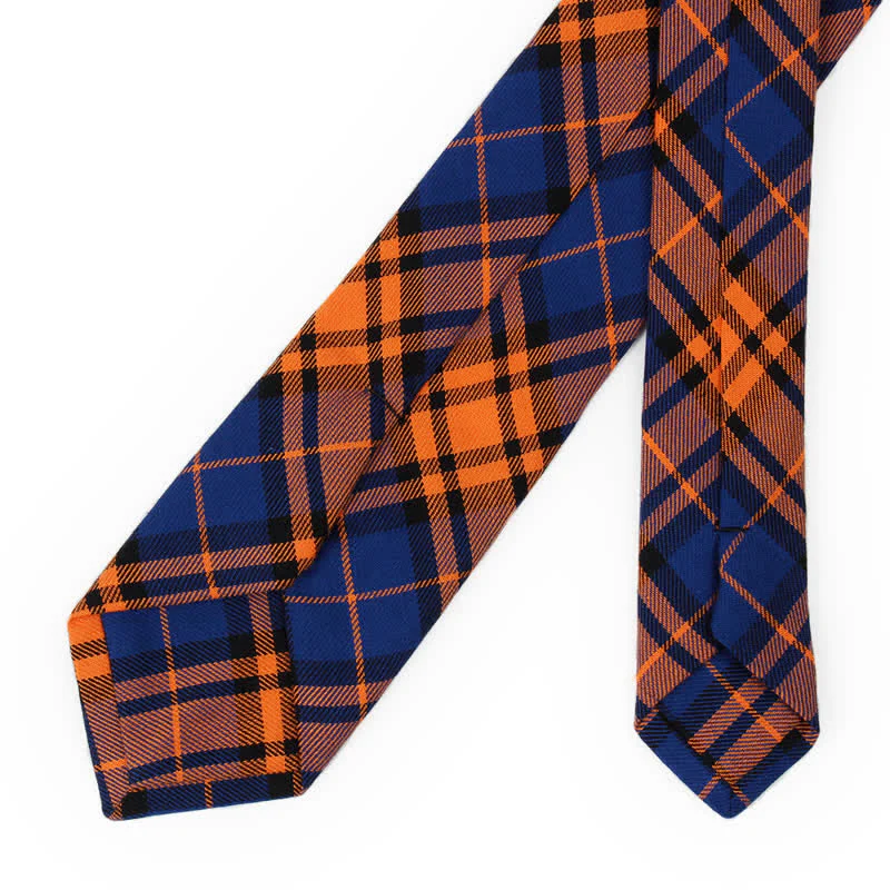 Men's Trendy Plaid Pattern Bow Tie Handkerchief Necktie - Image 19